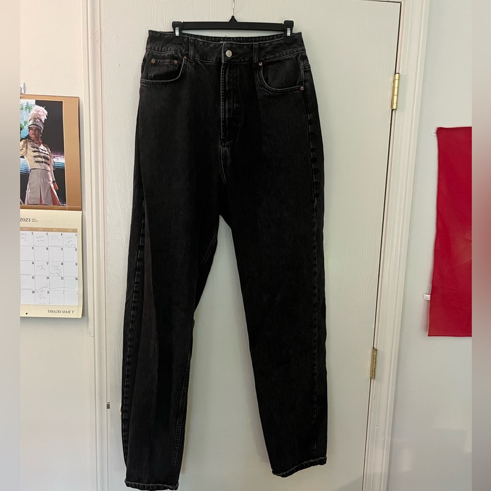 Black ASOS baggy high-waisted 36 in length jeans